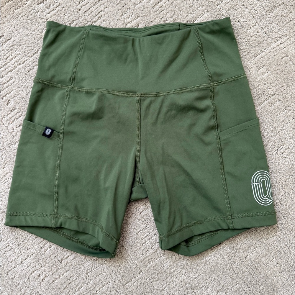 Olive Green Women's Athletic Shorts